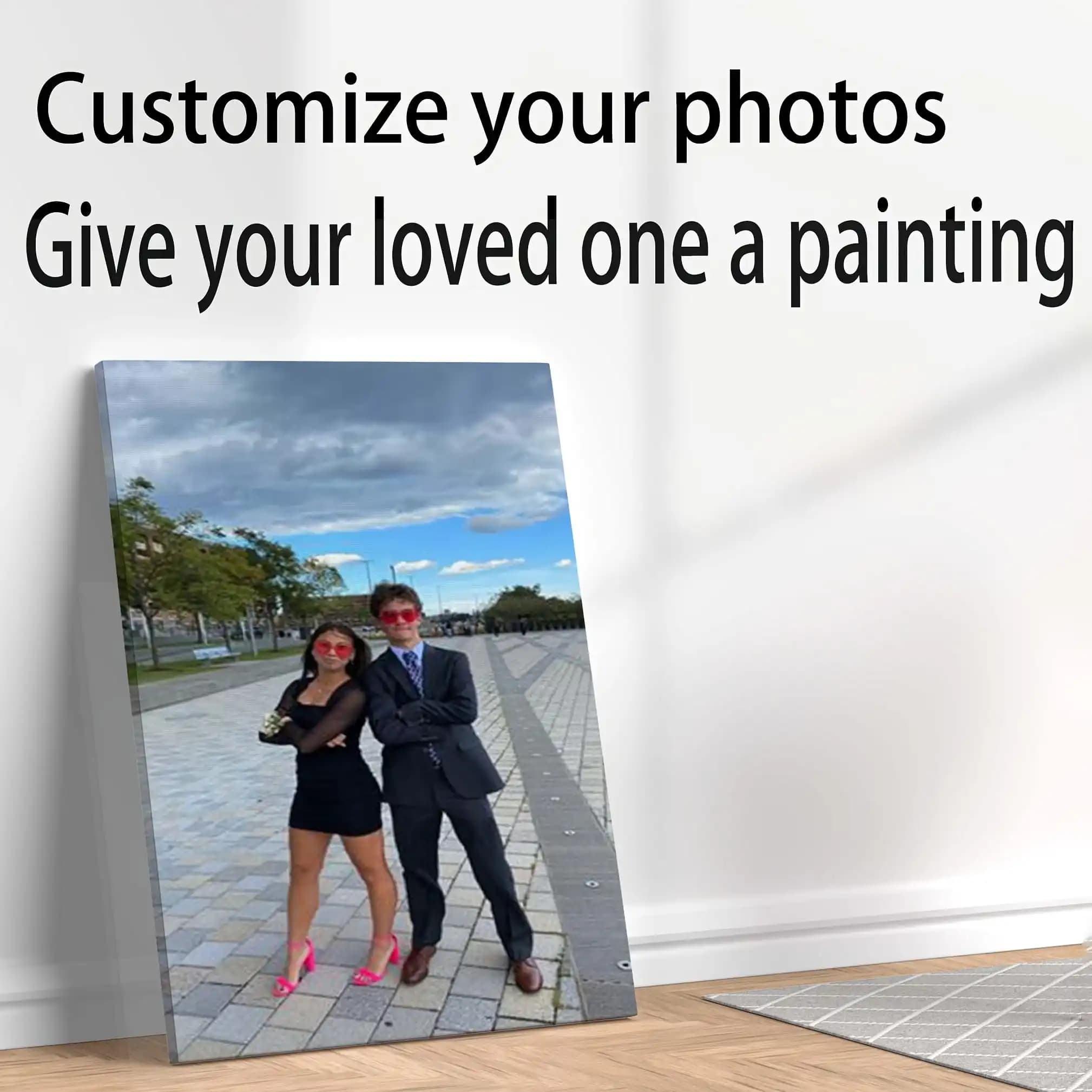 1PC Customizable Picture Art Canvas For Bedroom Decor Personalized Print Family Photo Painting Home Decor Print Poster No Frame