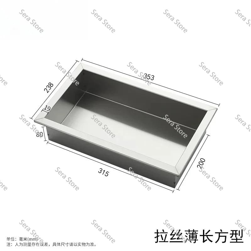 304 Stainless Steel Concealed Wall Niche Matte Black Wall Recessed Box Hotel Recessed Black Shower Niche Embedded