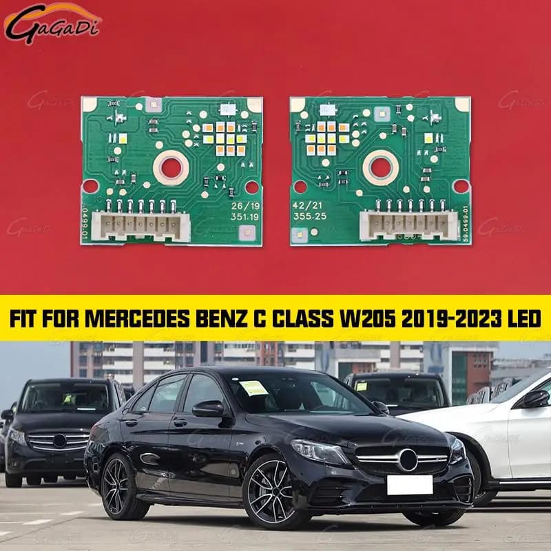 GaGaDi Luce Bianca Per Benz Classe C W205 LED 2019-2023 Fari Auto DRL Chip Zavorra Circuito Sorgente Luminosa Scheda Chip