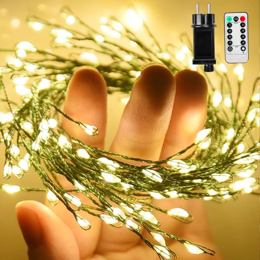 36M Cluster Natale LED Lucine Filo verde Ghirlanda di luci per esterni per la decorazione di nozze di feste di strada di Capodanno
