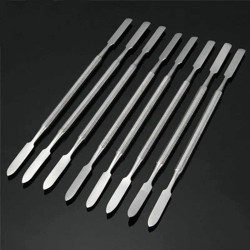 8pcs stainless steel mixing spatoler tool dental rod nail art makeup foundation shadow mixing stick color tools