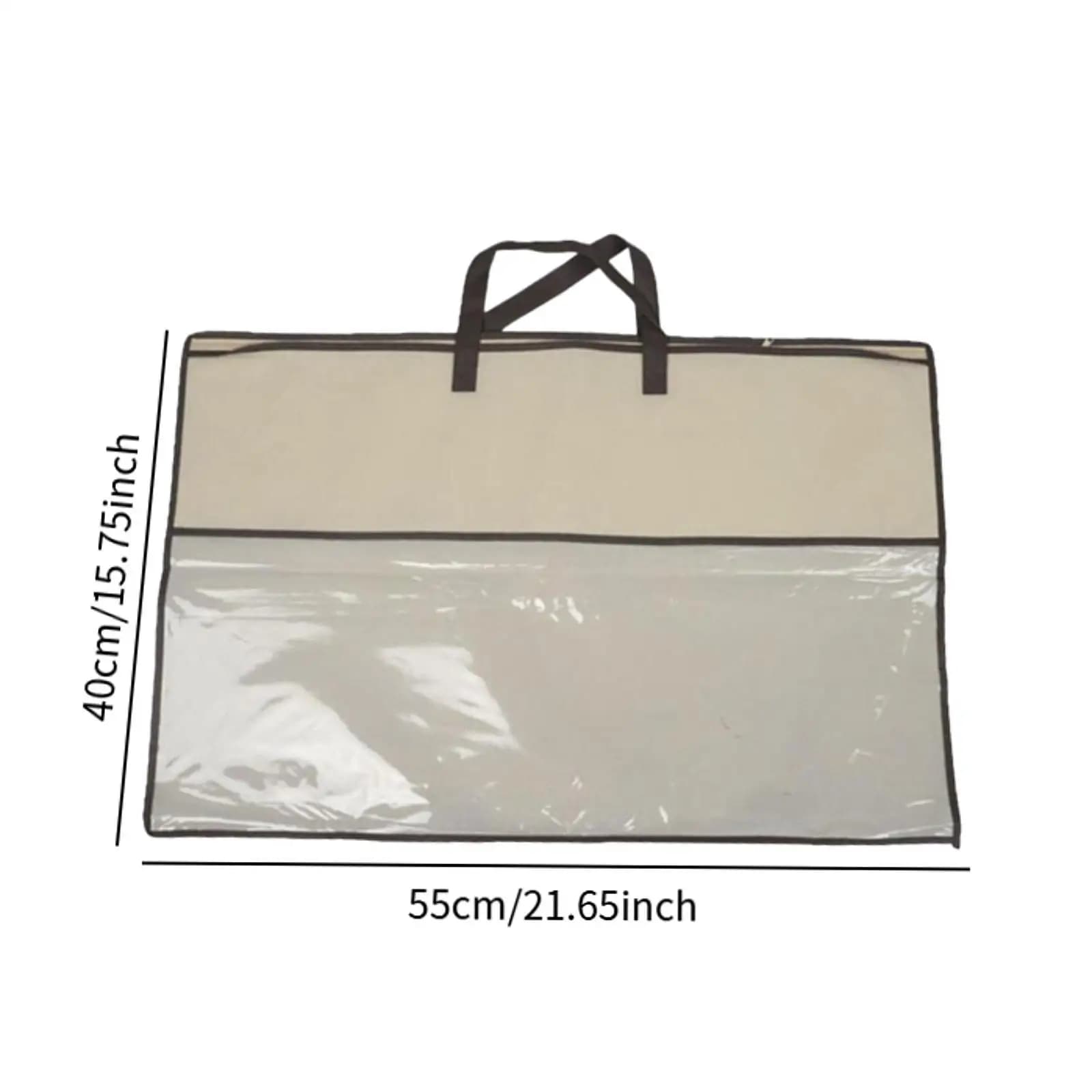 Borsa Organizer Grande con Cerniera per Cuscini e Coperte, Contenitore per Vestiti e Biancheria per Casa, Dormitorio e Viaggi