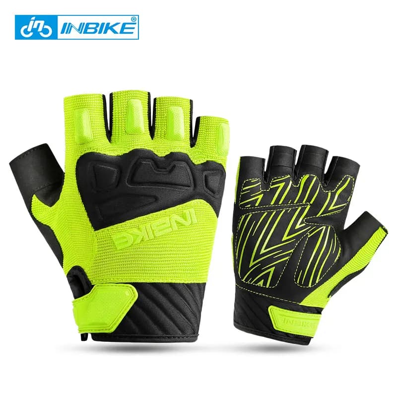 Estivi INBIKE MTB Cycling Gloves with Gel Padding, Fingers, Men's Breathables, Open Sports Bike Accessories