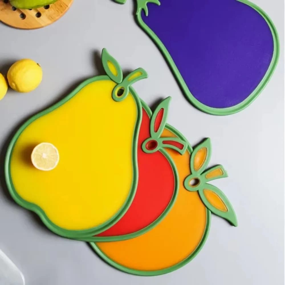 Fruit Shaped Food Tails Anti-slip Kids Food Tails on both sides PP plastic cutters for food use Cooking Tools