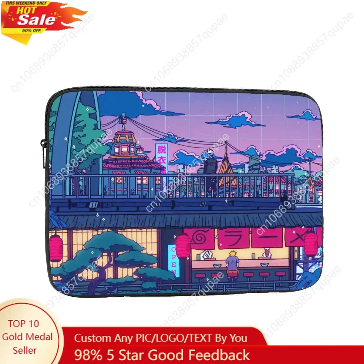 Custodia per notebook per laptop Anime Manga City Night Custodia per computer cool Kawaii 12 13 15 17 pollici Custodia antiurto