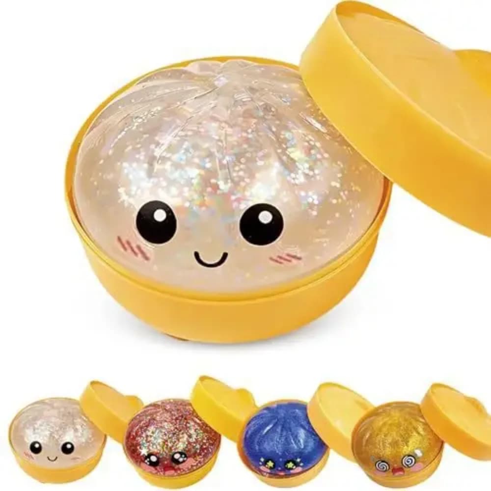 Slime Glitterato a Forma di Cartone Animato, Giocattolo Antistress, Kit Slime Morbido da Spremere per Bambini, Regalo per Ragazze