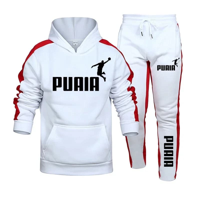 Men's Sweatshirt Set with Hood and Pants, Suitable for Autumn and Winter - Daily Fitness Clothing, Casual Sports Clothing