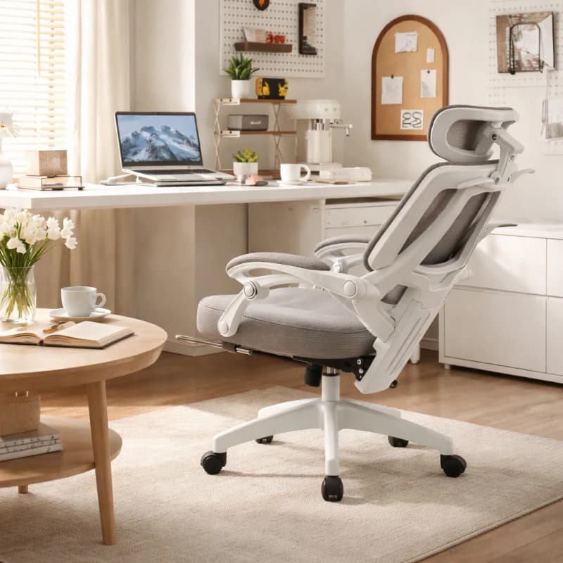 Sedia da Gaming Reclinabile in Rete, Sedia da Ufficio Ergonomica Multidimensionale Regolabile, Sedia da Computer con Ruote Universali Silenziose
