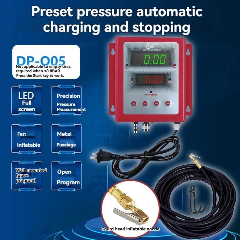 Gonfiatore Automatico per Pneumatici con Pressione Preimpostata per Gonfiare e Sgonfiare Pneumatici Auto con Gas Azoto