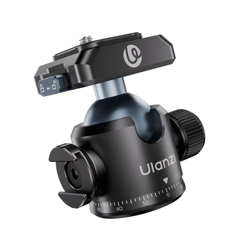 Ulanzi T100 Uka Testa a sfera a sgancio rapido da 6 kg per paesaggio ritratto con 360 ° Scarpe fredde regolabili per lo streaming live dei colpi di Vlog