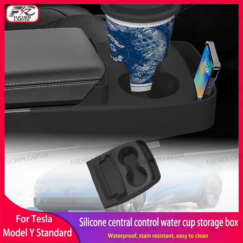 For Tesla New ModelY Standard 2025 2026 Central Control Cup Holder Storage Box Glasses Holder Tray Organizer Interior Accessorie