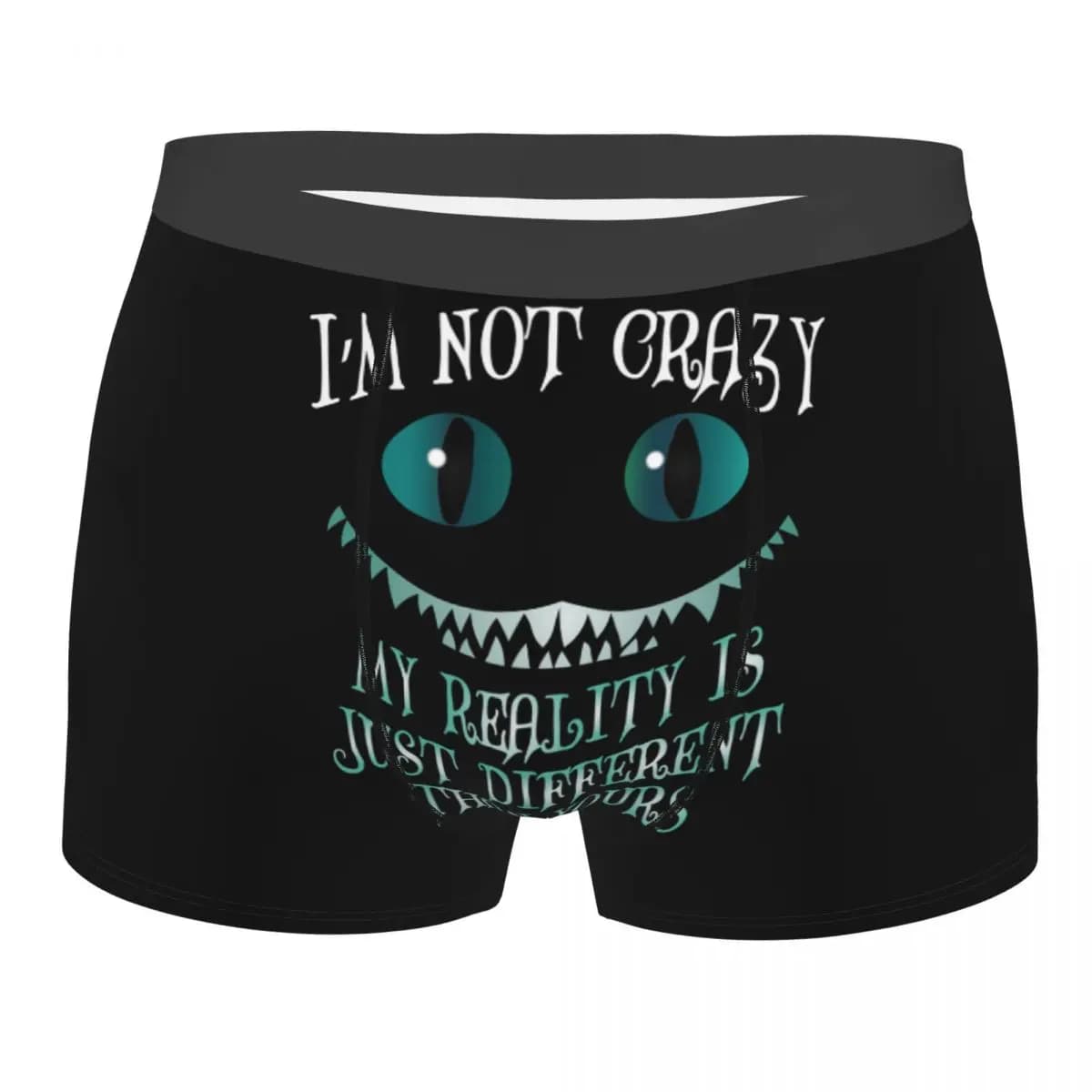 Alice nel Paese delle Meraviglie Cheshire Cat Intimo da uomo con stampa sexy, boxer personalizzati