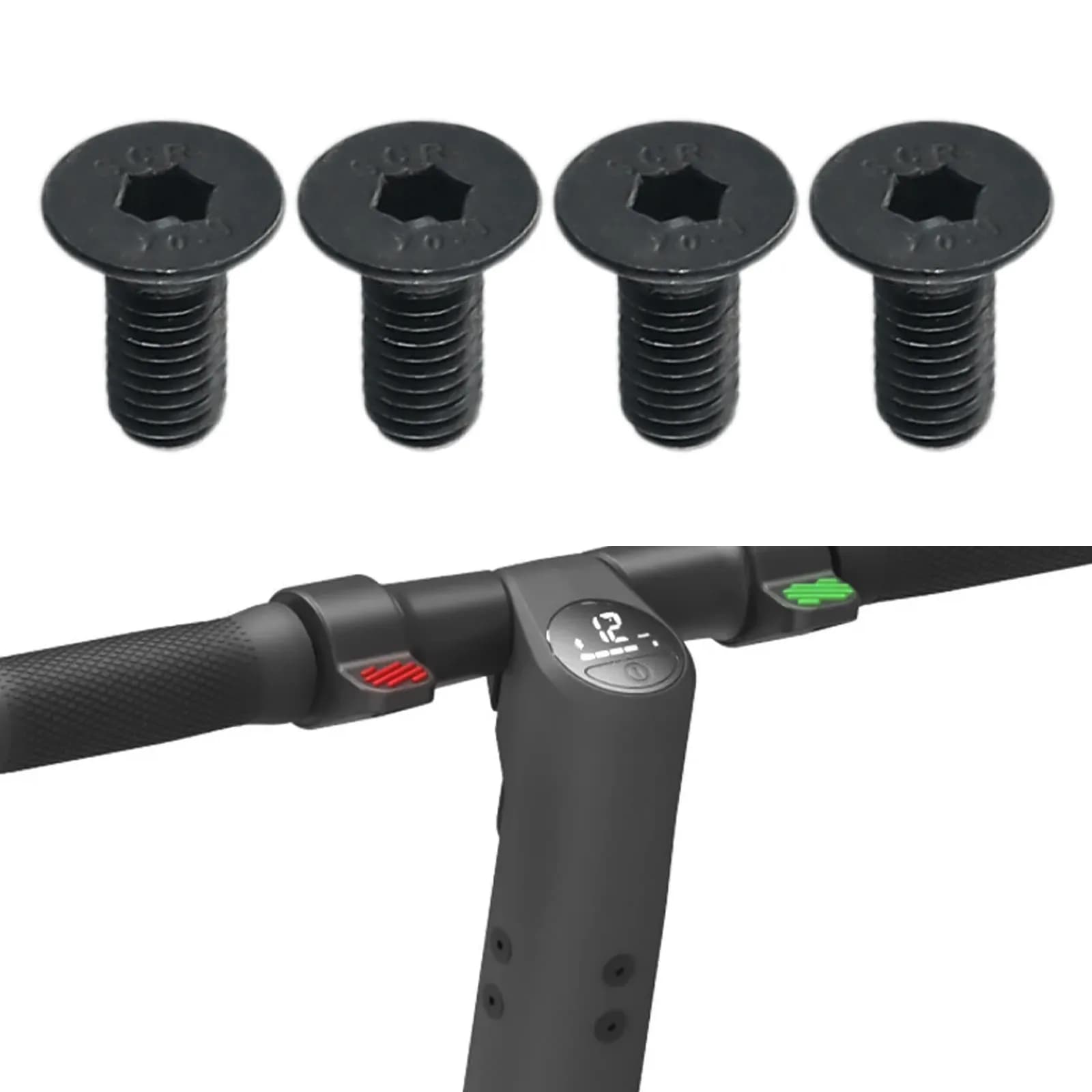 Set di viti per montaggio monopattino elettrico (4/12 pz) - Viti per tubo forcella anteriore Ninebot Segway E ES1 ES4 - Ricambio per monopattino elettrico