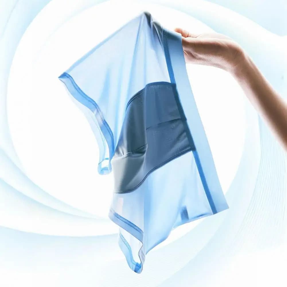 Elastic Mid-waist Boxer Briefs Men's Elastic Mid-waist Boxer Underwear Solid Color Soft Briefs U-convex Thin Shorts for Daily