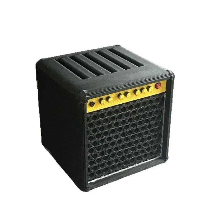 Print Ukulele Guitar Pick Storage Box Accessories Simulation Speakers Desktop Ornament Gifts