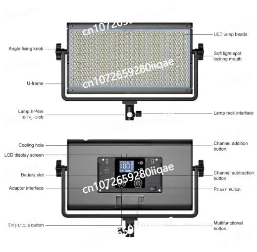 Kit di illuminazione video 1500D Light 75W con pannello luminoso a LED di controllo Bluetooth per la fotografia