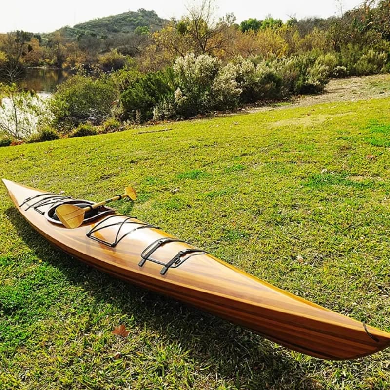 Kayak gonfiabile singolo con gommone in fibra di vetro per canoe da lago