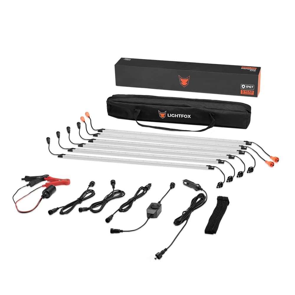 ZAIQU LIGHTFOX 6 pezzi in alluminio impermeabile per tenda da esterno roulotte 4x4 12V barra luminosa a striscia LED da campeggio