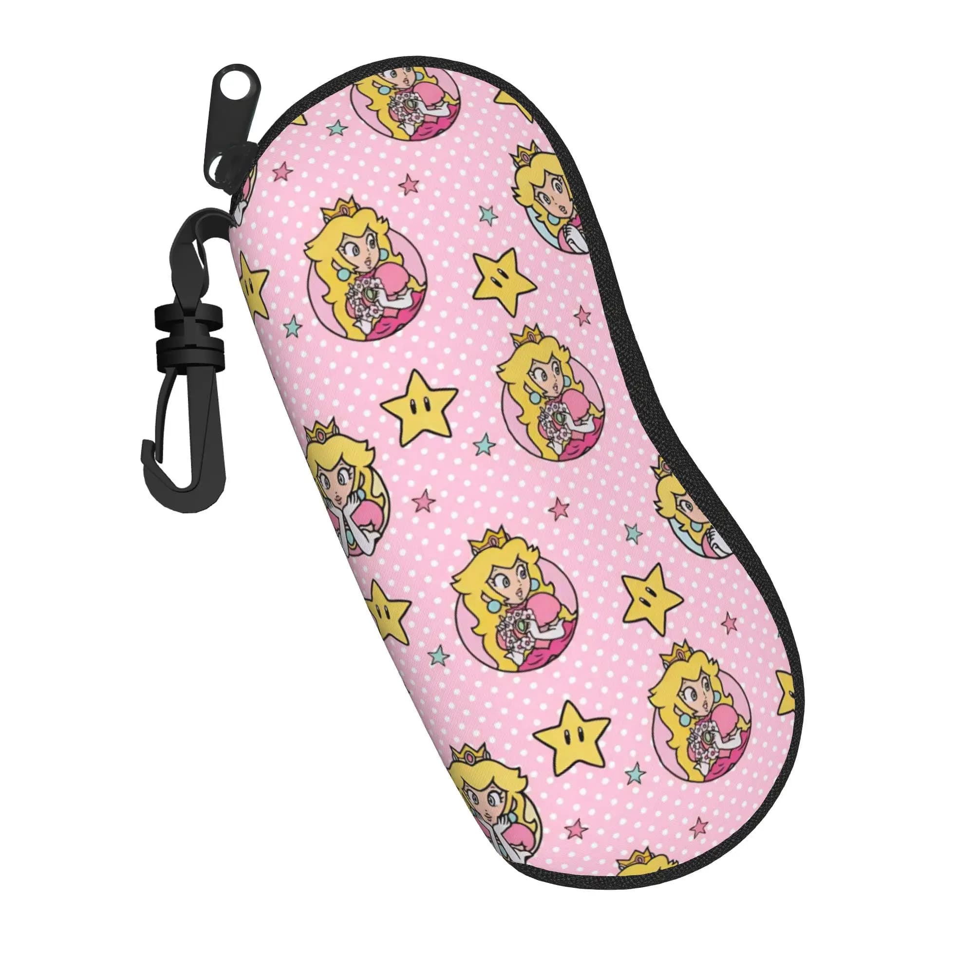 Princess Peach Star, unisex, light, with zipper, Super Marios sunglasses box, glasses box