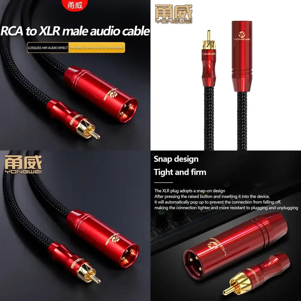 Cavo Audio YONGWEI da RCA a XLR Maschio per Macchina Karaoke, Mixer, Processore Effetti, Amplificatore di Potenza, Altoparlante, Studio