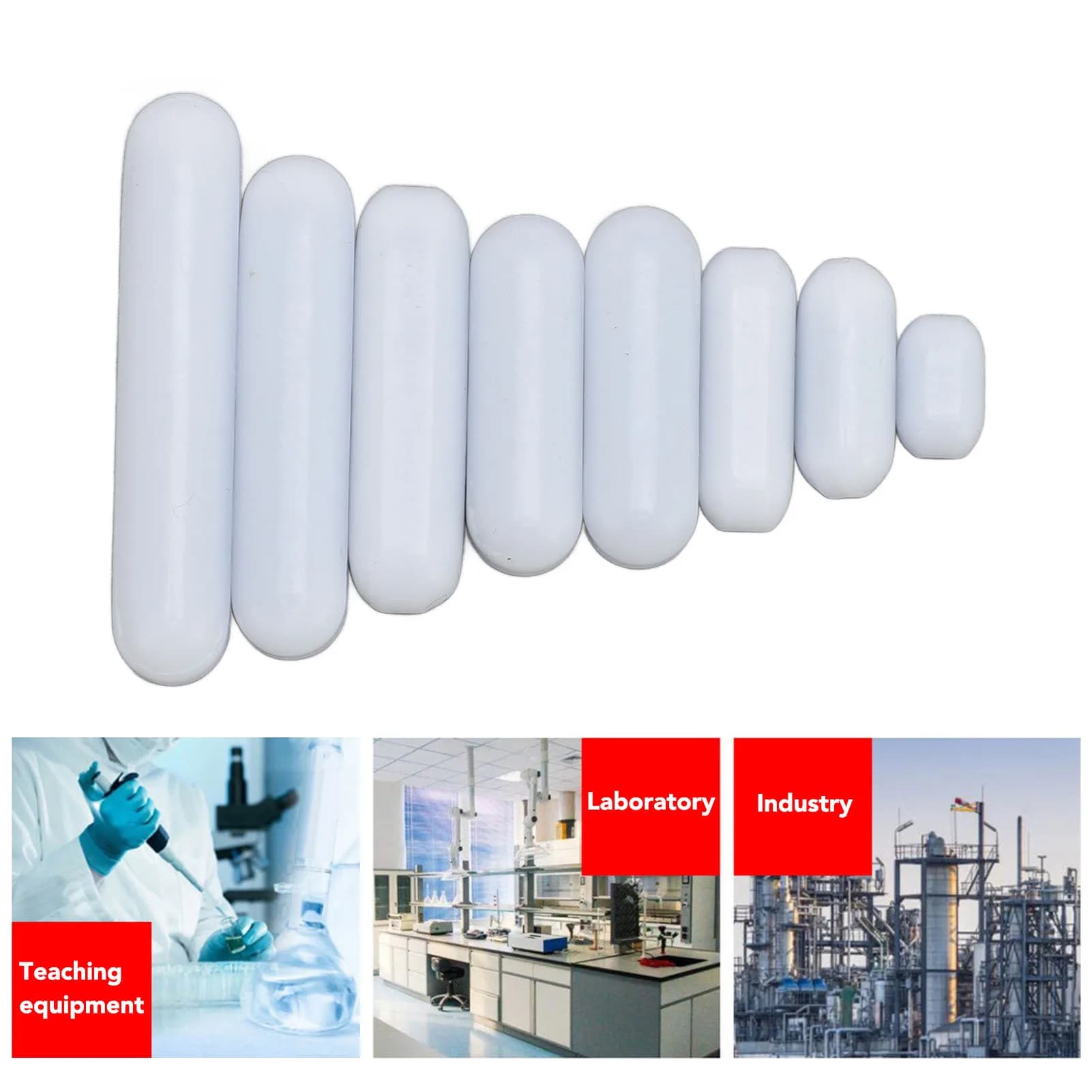 10 mm-40 mm PTFE Erosion Resistant High Efficiency Magnetic Swing Bar Set With Laboratory Plastic Box