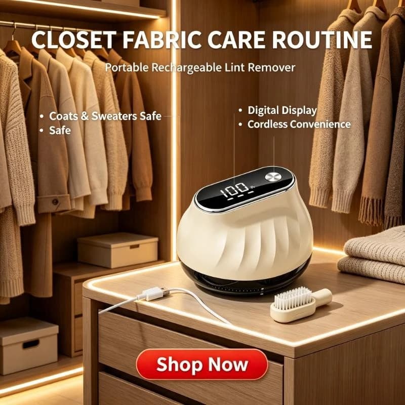 Portable Rechargeable Lint Remover for Clothes Digital Display Electric Sweater Defuzzer Fuzz Shaver Smart Fabric Care