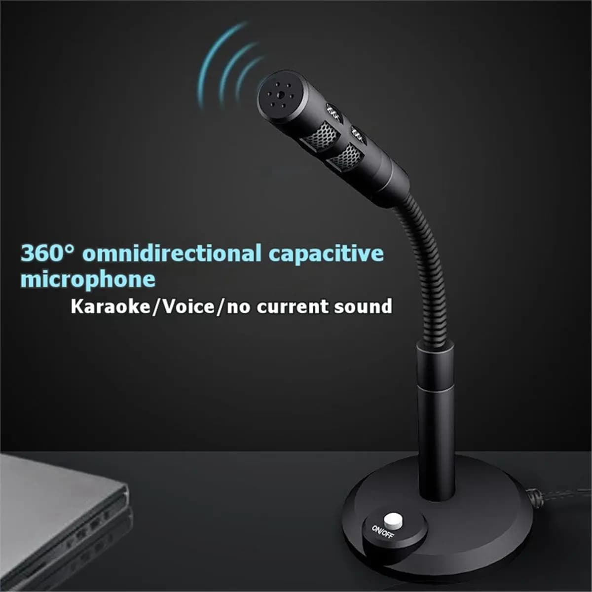 NEW FACTORY~USB Desktop Microphone Omnidirectional PC Laptop Computer Mic for Computer Gaming Recording Chatting Singing Meeting