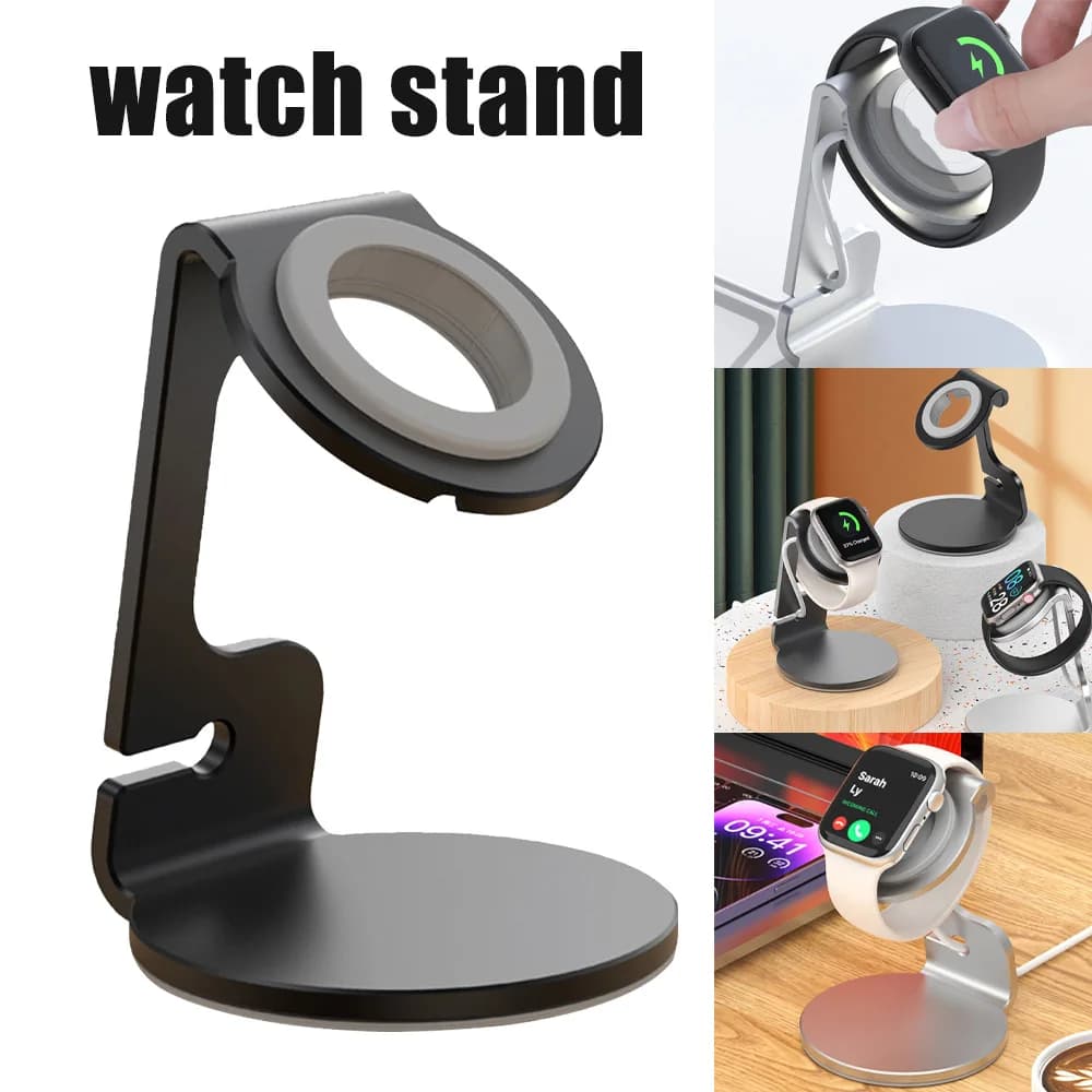 Aluminum Bracket Charger Dock Station Charging Holder for Apple Watch Stand Serie Ultra 1 23， 11 10 9 8 Ultra 7 6 5 SE 4 3 2