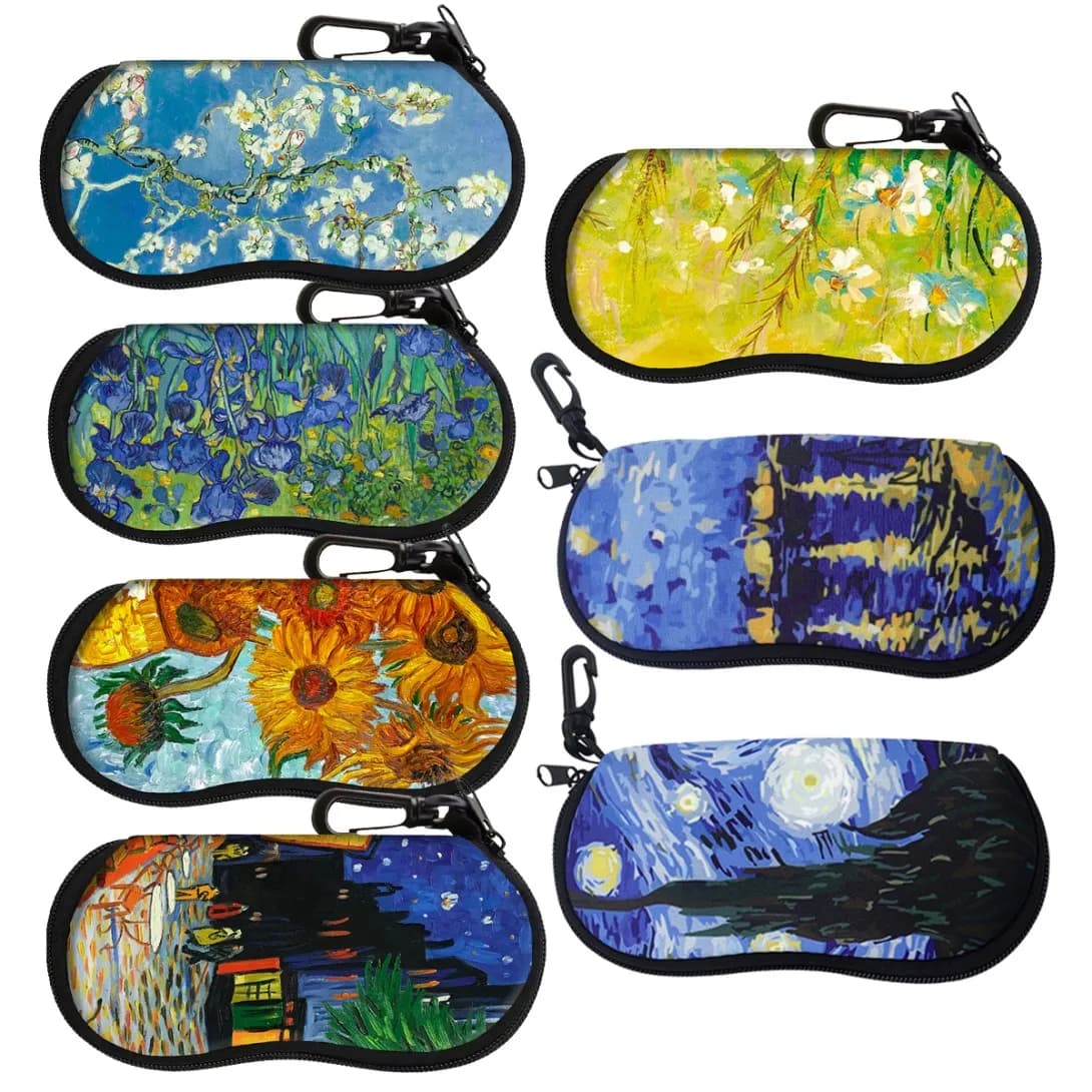 Custodia per occhiali per pittura a olio Occhiali per paesaggi Guscio protettivo Accessori per abbigliamento Uomo Donna Borsa per occhiali moda Regali per gli amici