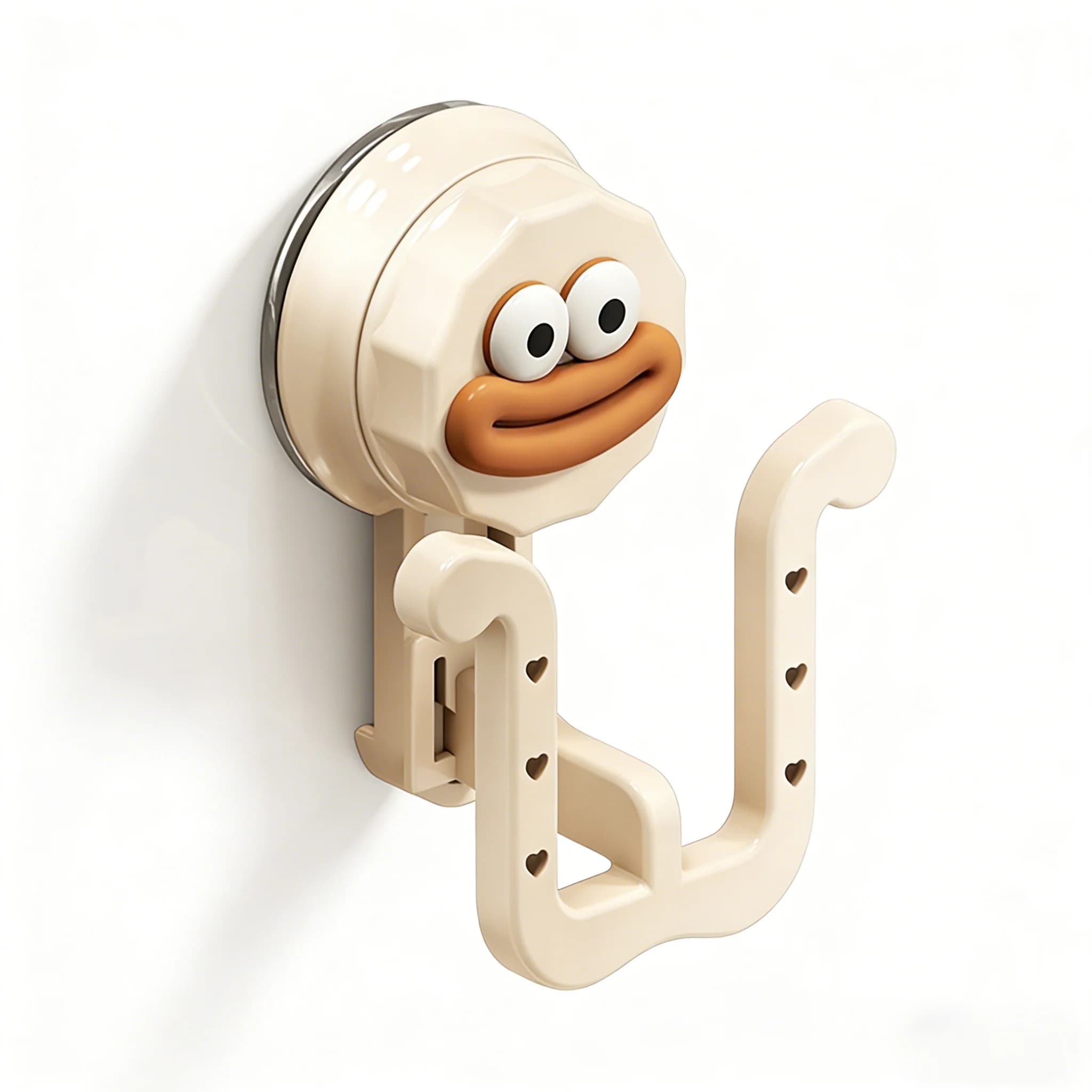 Ganci a ventosa a forma di anatra, senza foratura, porta ciabatte, porta scarpe per bagno e doccia, portaoggetti resistente, organizer per la casa