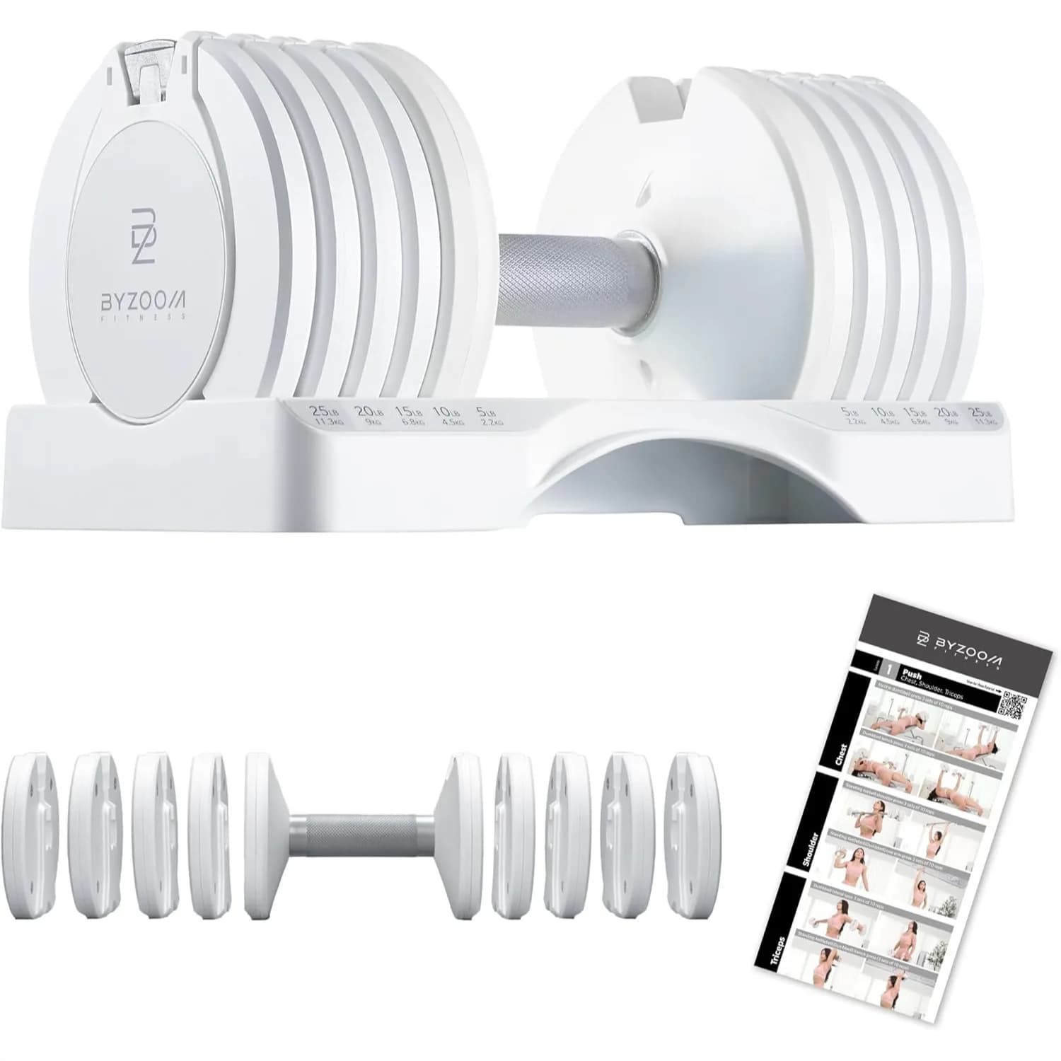 Set di Manubri Regolabili - Pesi da 5-in-1/10-in-1/21-in-1 per Allenamento di Forza a Casa, Facile Selezione del Peso, Salvaspazio