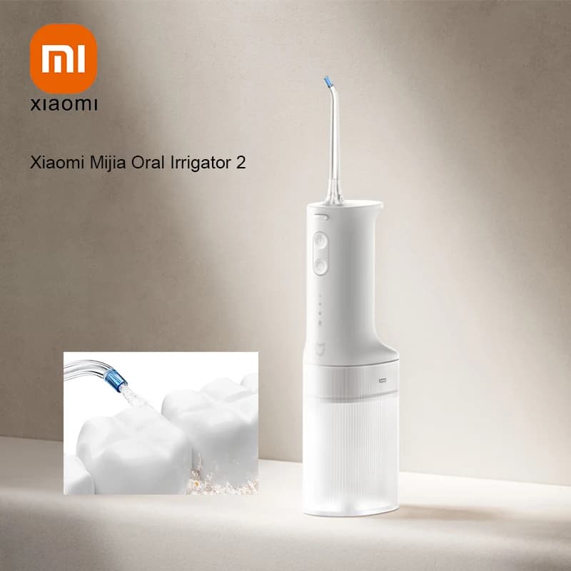 Xiaomi Mijia Irrigatore Orale 2 Ricaricabile USB, Idropulsore Dentale Portatile, Pulitore per Denti a Getto d'Acqua