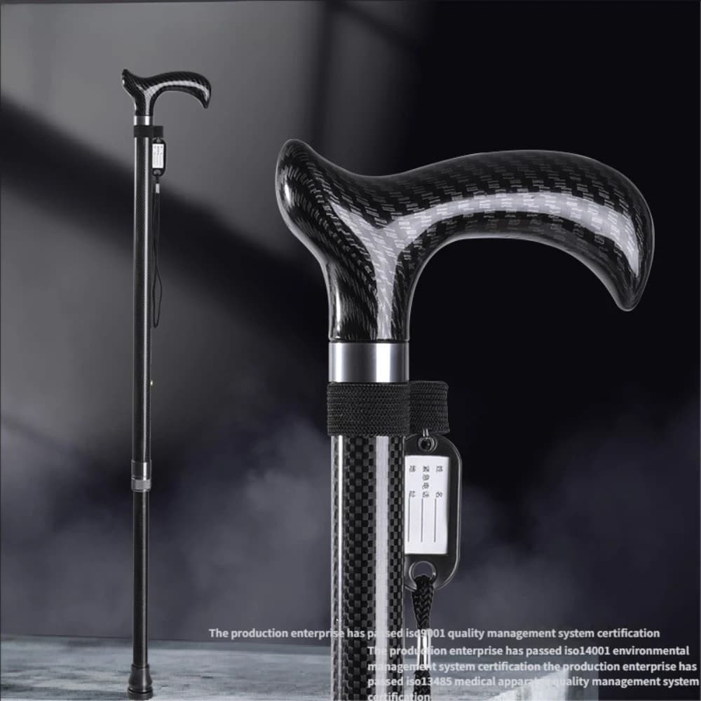 Carbon Fiber Telescopic Trekking Stick Adjustable Anti-slip Hikin Hike Backpack