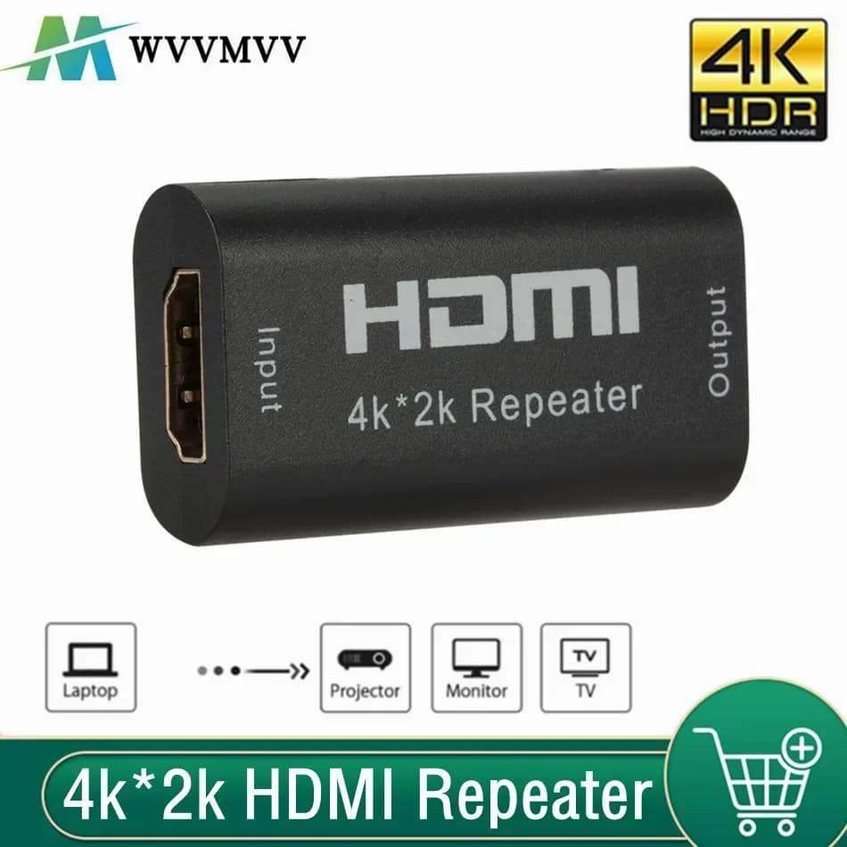 4K * 2K compatible repeater with HDMI Extender Booster Adapter Booster Booster Adapter Booster over 4.95Gbps HDMI-compatible signal Extender