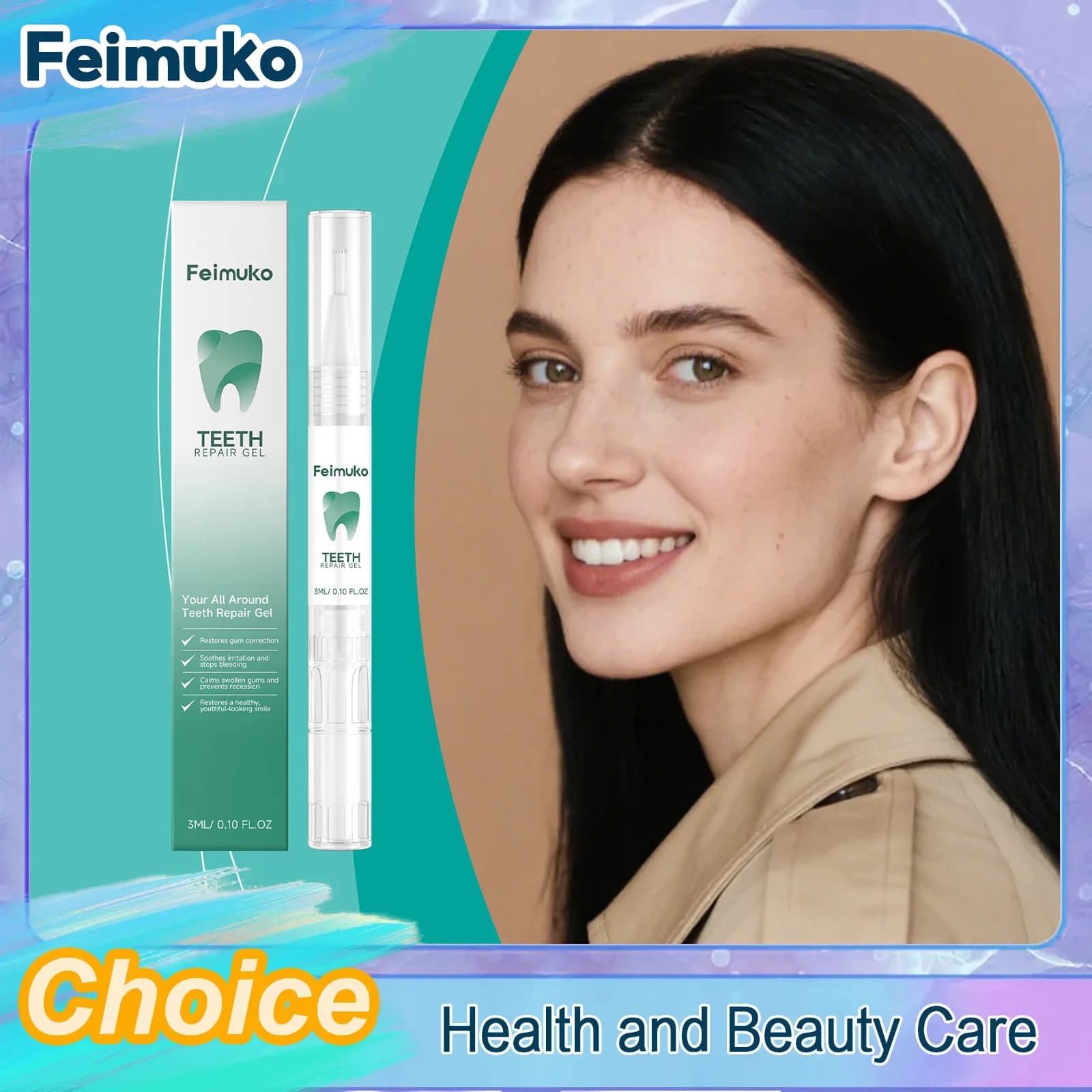 Feimuko Dental Care Gel Gentle care for oral hygiene Daily hydration of the gums Smile comfortable and beautiful Keeps oral comfort