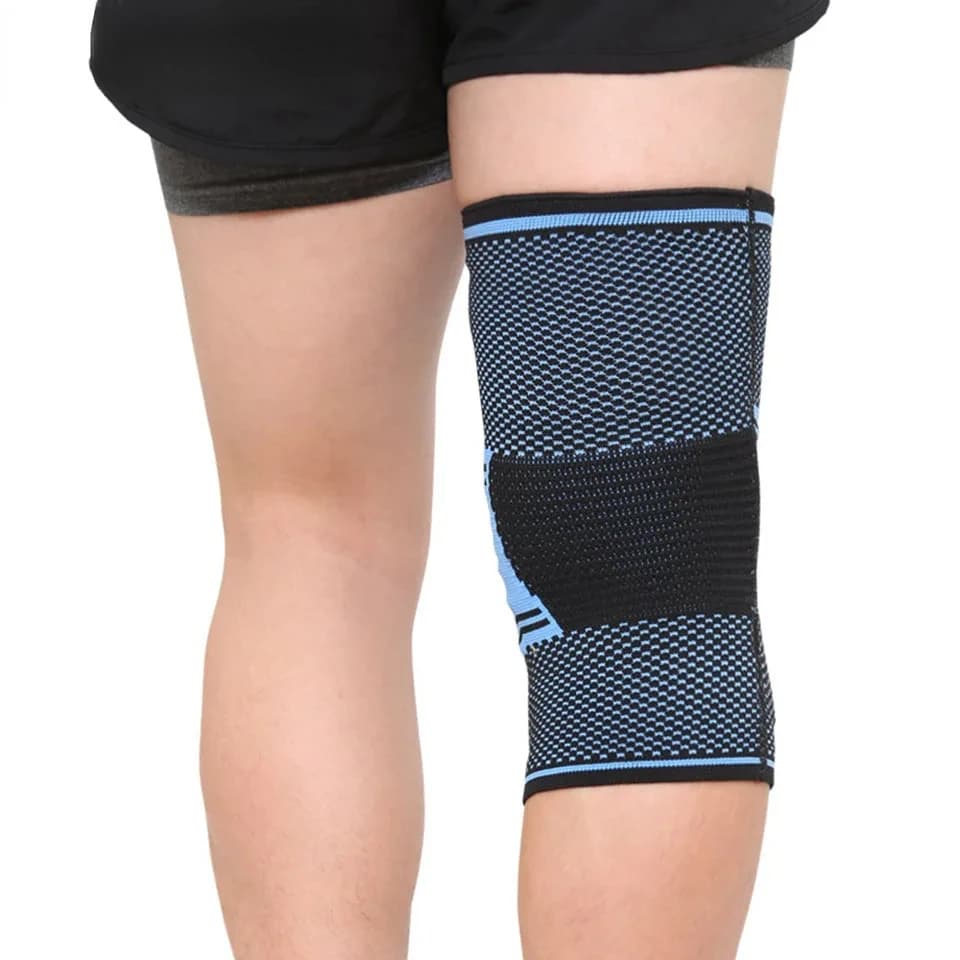 1 paio di ginocchiere imbottite in silicone con supporto a molla per basket da corsa, supporto per protezione della rotula del menisco, sicurezza sportiva