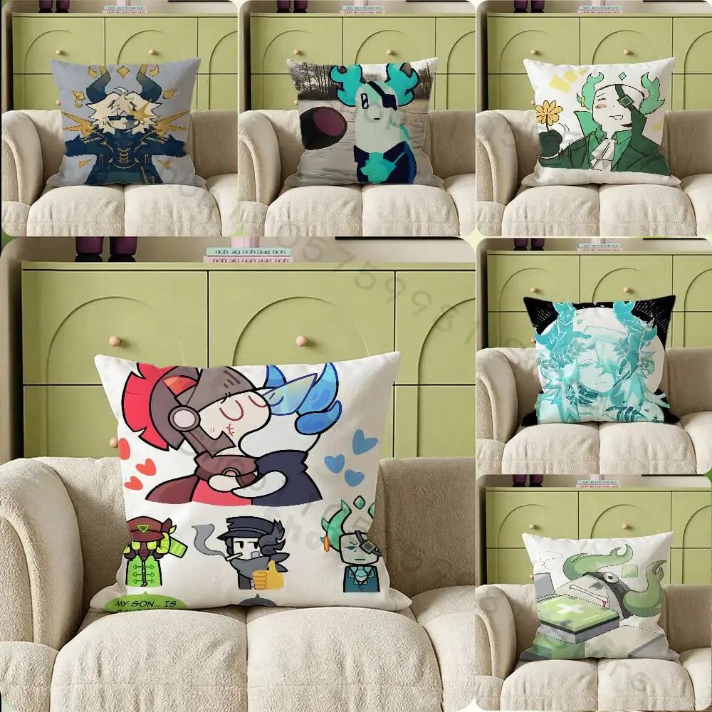 Cartoon P-PHIGHTING Medkit Print Throw Pillow Cover Square Cushion Case for Living Room Bedroom Decor