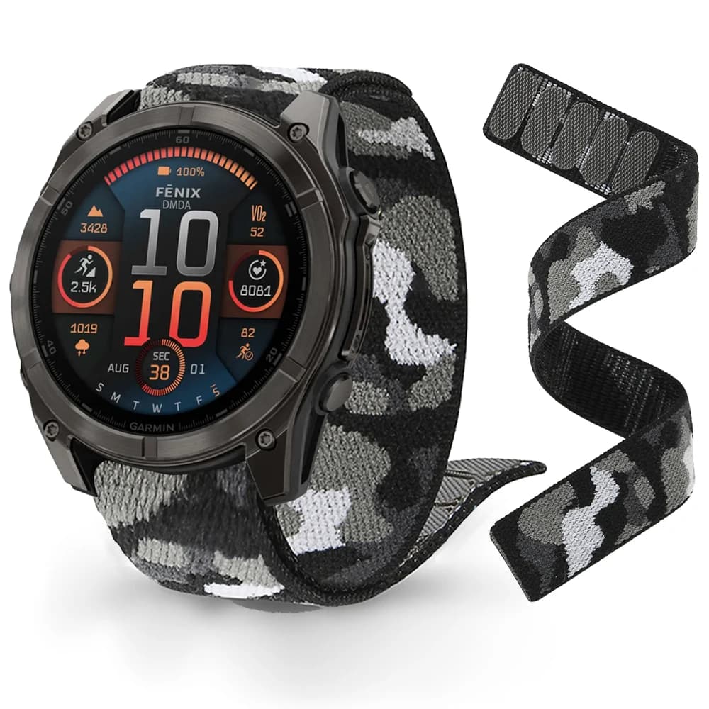 Cinturino sportivo in nylon con gancio per Garmin Fenix E 8 47mm 51mm 7 7X Pro/Enduro 3 2/Epix Bracciale a sgancio rapido 26mm 22mm cinturino