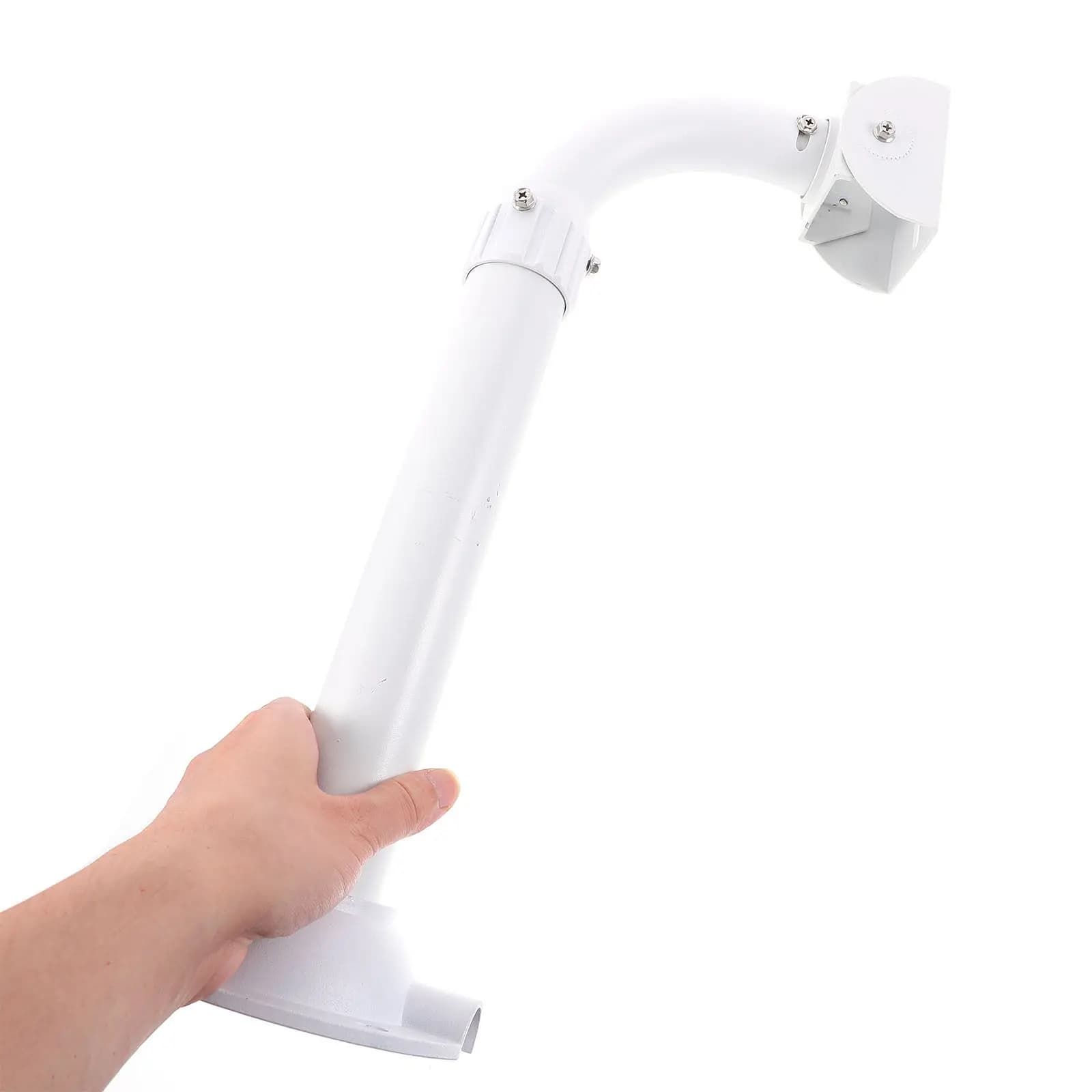 Staffa di Montaggio a Parete in Alluminio Rinforzato per Telecamera di Sicurezza, Regolabile 30-60 cm, con Tubo di Gestione Cavi da 45 mm per Telecamera di Monitoraggio
