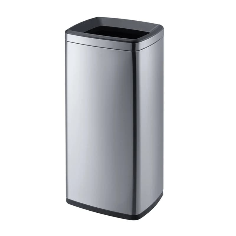 Commercial stainless steel trash can Hotel company corridor Large capacity 50 liters Shopping mall bathroom Direct delivery pape