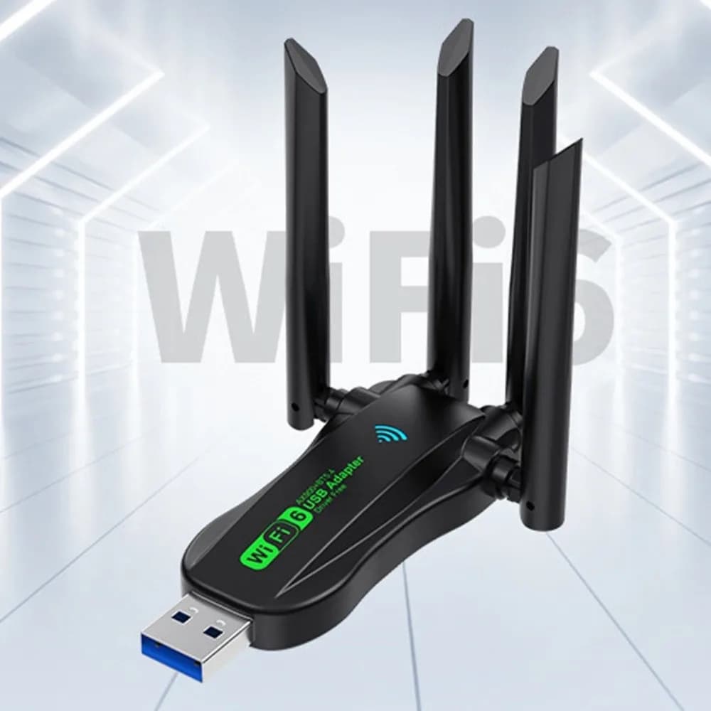 Adattatore USB WiFi6 Dual Band AX900 con Bluetooth 5.4, 4 Antenne, Dongle WiFi 900Mbps, Ricevitore 2.4G/5Ghz, Scheda di Rete Wireless