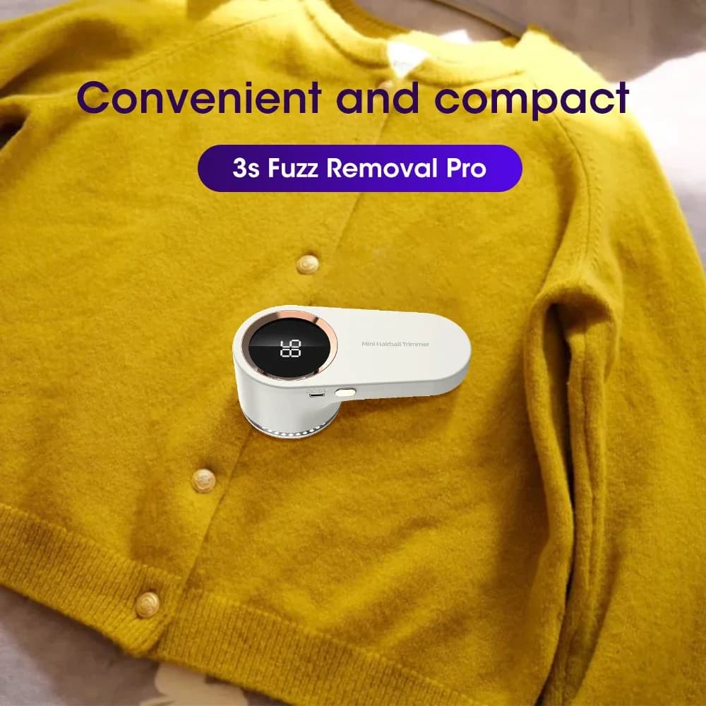 Rasoio elettrico ricaricabile USB per tessuti, levapelucchi/pilling digitale a LED per vestiti/maglioni, strumento portatile per tagliare pellet di peluria
