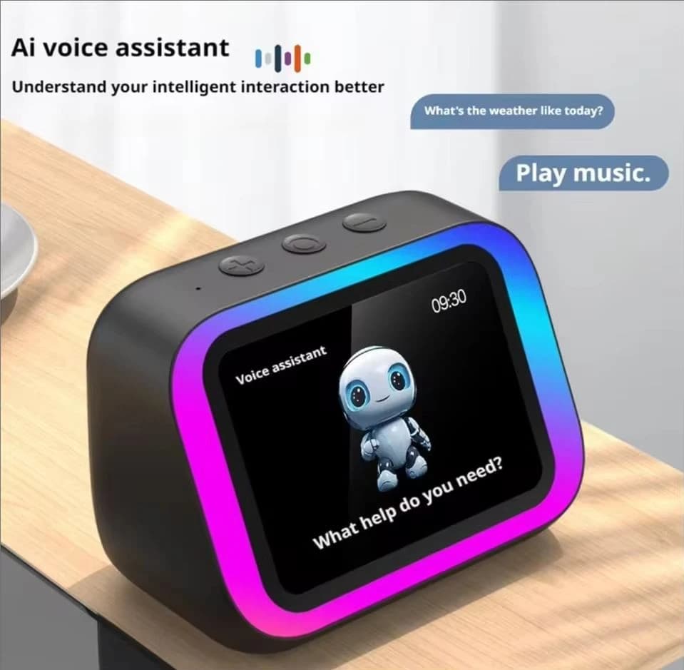 AI Smart Bluetooth 5.4 Altoparlante HD Touch Screen Display Album elettronico Sveglia Hi-fi Stereo Suono Assistente vocale