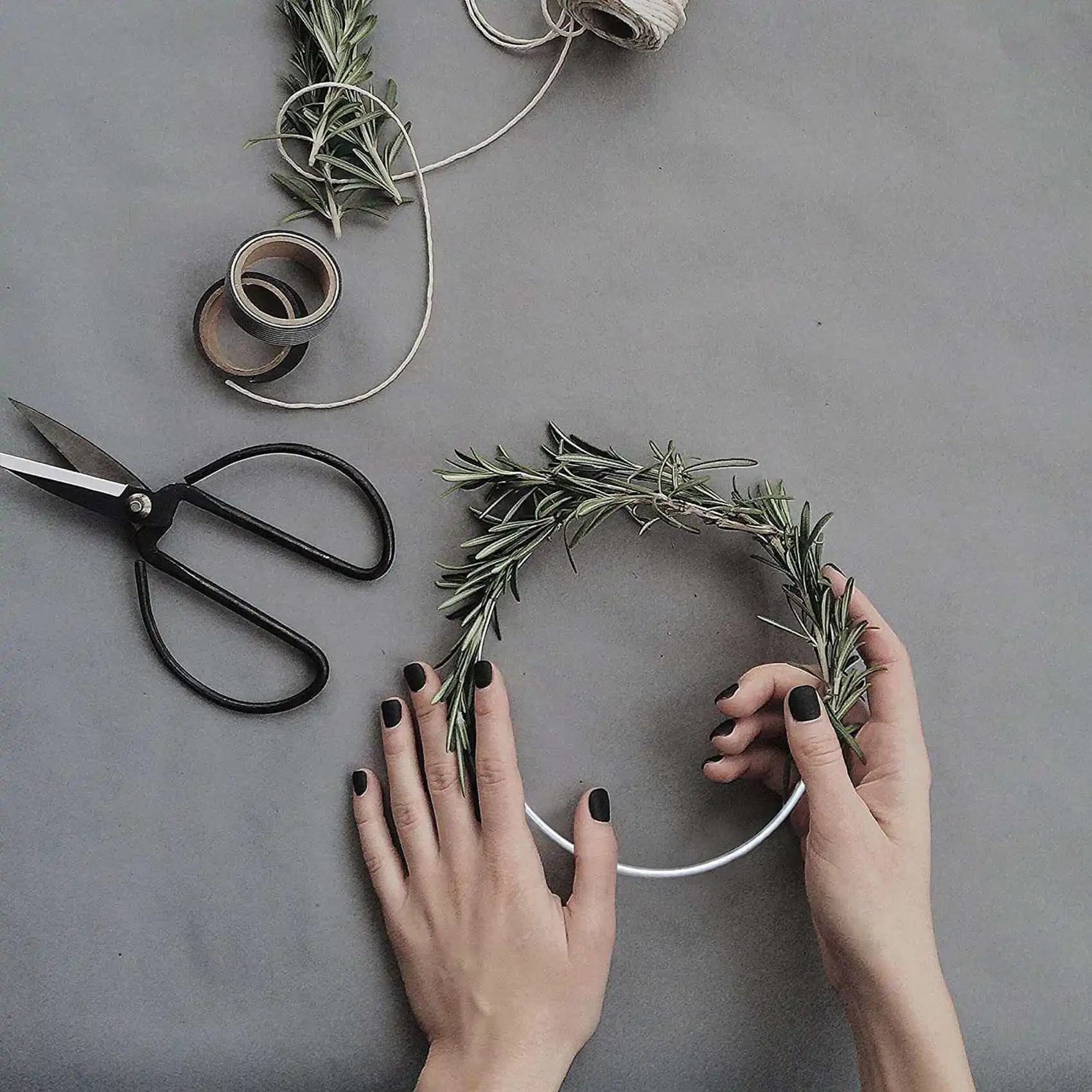AA19 30 PCS Silver Dream Catcher Metal Rings Supplies,Macrame Rings, Metal Hoops For Multi-Purpose Crafts Projects In 5 Sizes