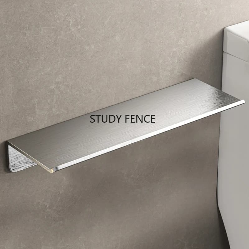 1pc 304 vassoio in acciaio inossidabile cremagliera WC supporto per telefono montato a parete portaoggetti per fazzoletti punzonatura installazione accessori per il bagno