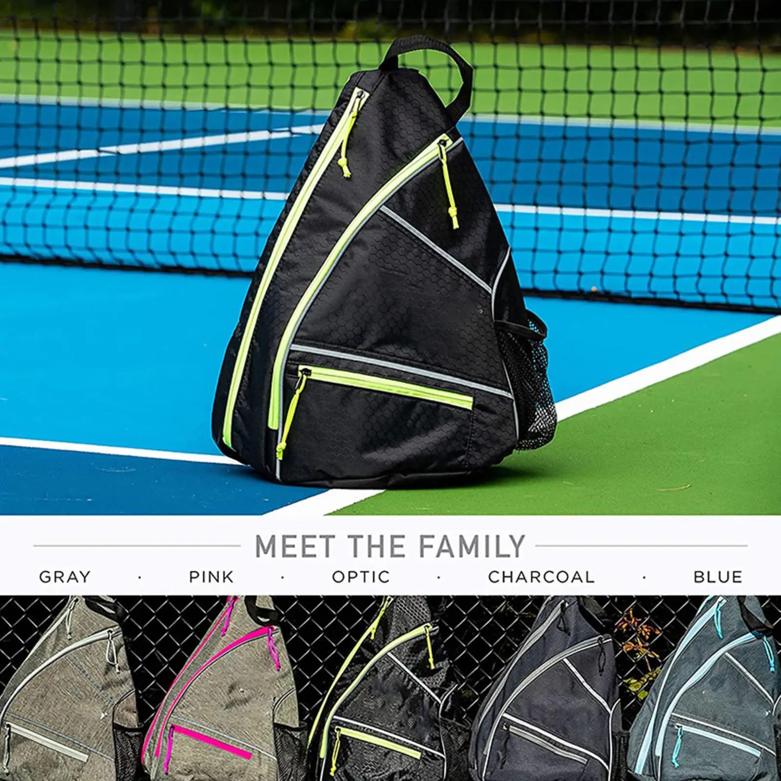 Borsa per Pickleball Multifunzionale, Zaino e Borsa a Tracolla per Accessori, Borsa da Tennis per Sport, Racquetball, Tennis e Pickleball per Uomini