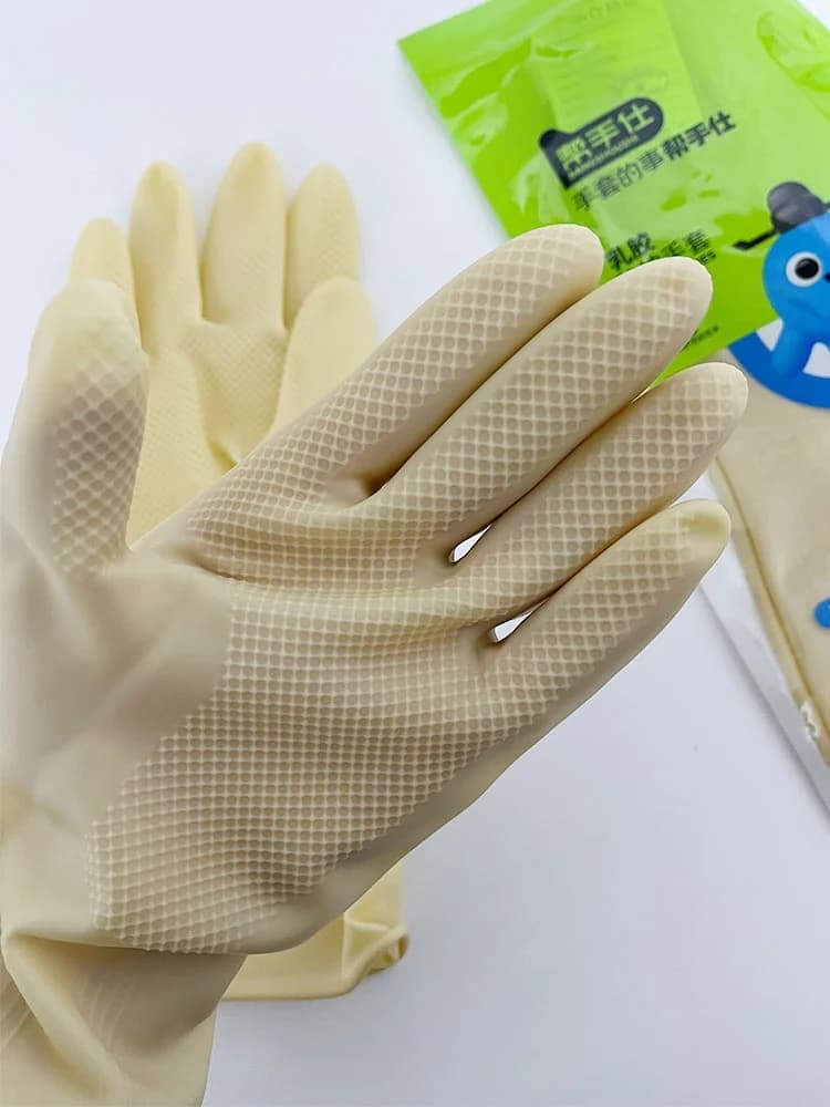 Guanti in lattice resistenti all'usura per la pulizia domestica, lavaggio piatti, protezione industriale e antiscivolo per la casa