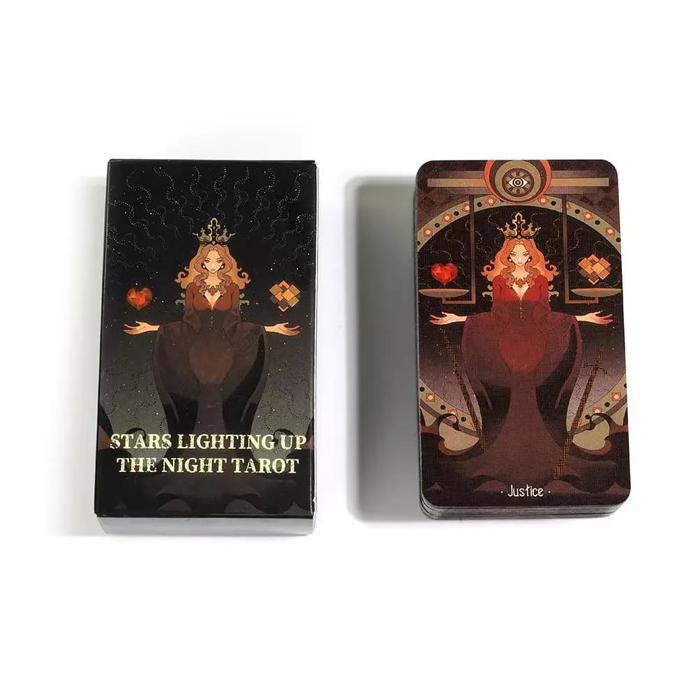 Stelle che illuminano la notte Carte Oracle 78 Carte dei tarocchi Edizione divinazione Mazzo di predizione del futuro Borad Giochi di gioco Mazzi di tarocchi