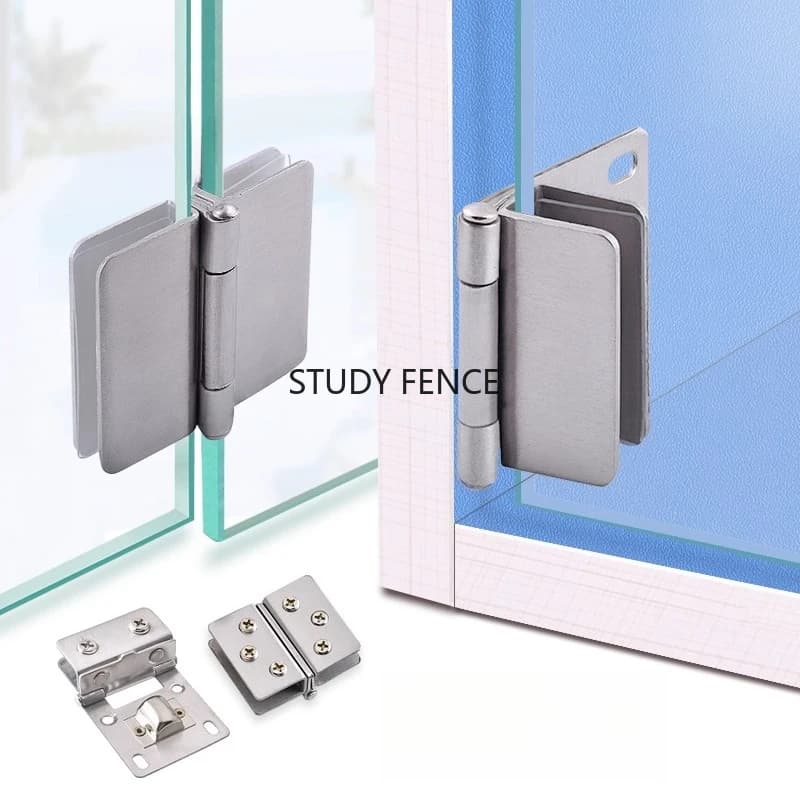 1 set di morsetto per porta in vetro metallico, clip per vetro in metallo senza telaio, clip per porta per libreria/armadietto per vino, accessori hardware, cerniera in metallo