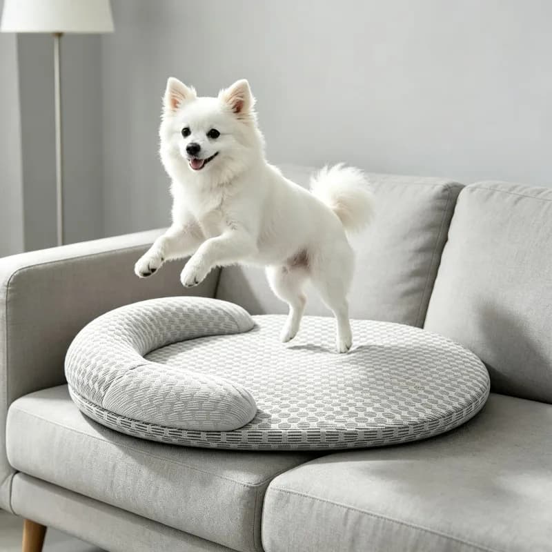 Ice Silk Cat Mat Summer Cooling Dog Bed Oval Pet Nest Breathable Heat Dissipation Cooling Pad for Small Medium Large Dogs Cats